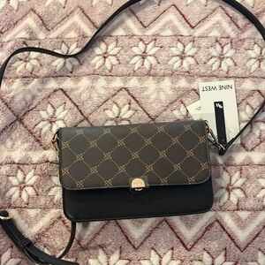 Nine West Black and Tan Crossbody Bag